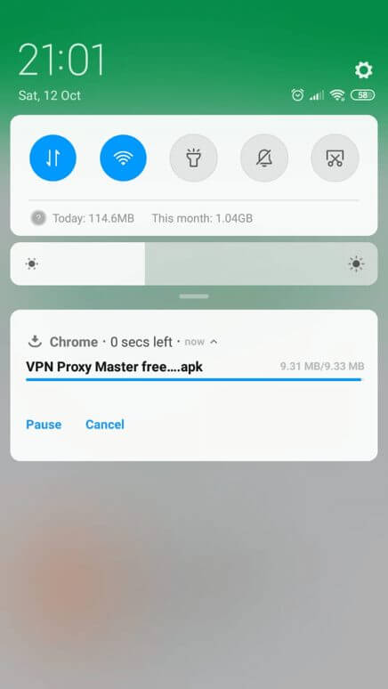 downloading started