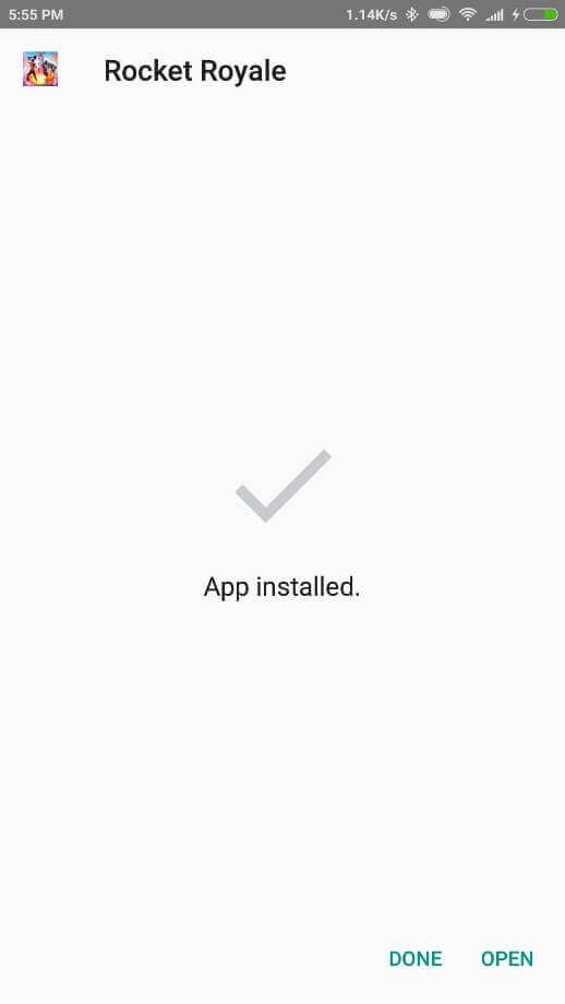 Rocket Royale APK installed