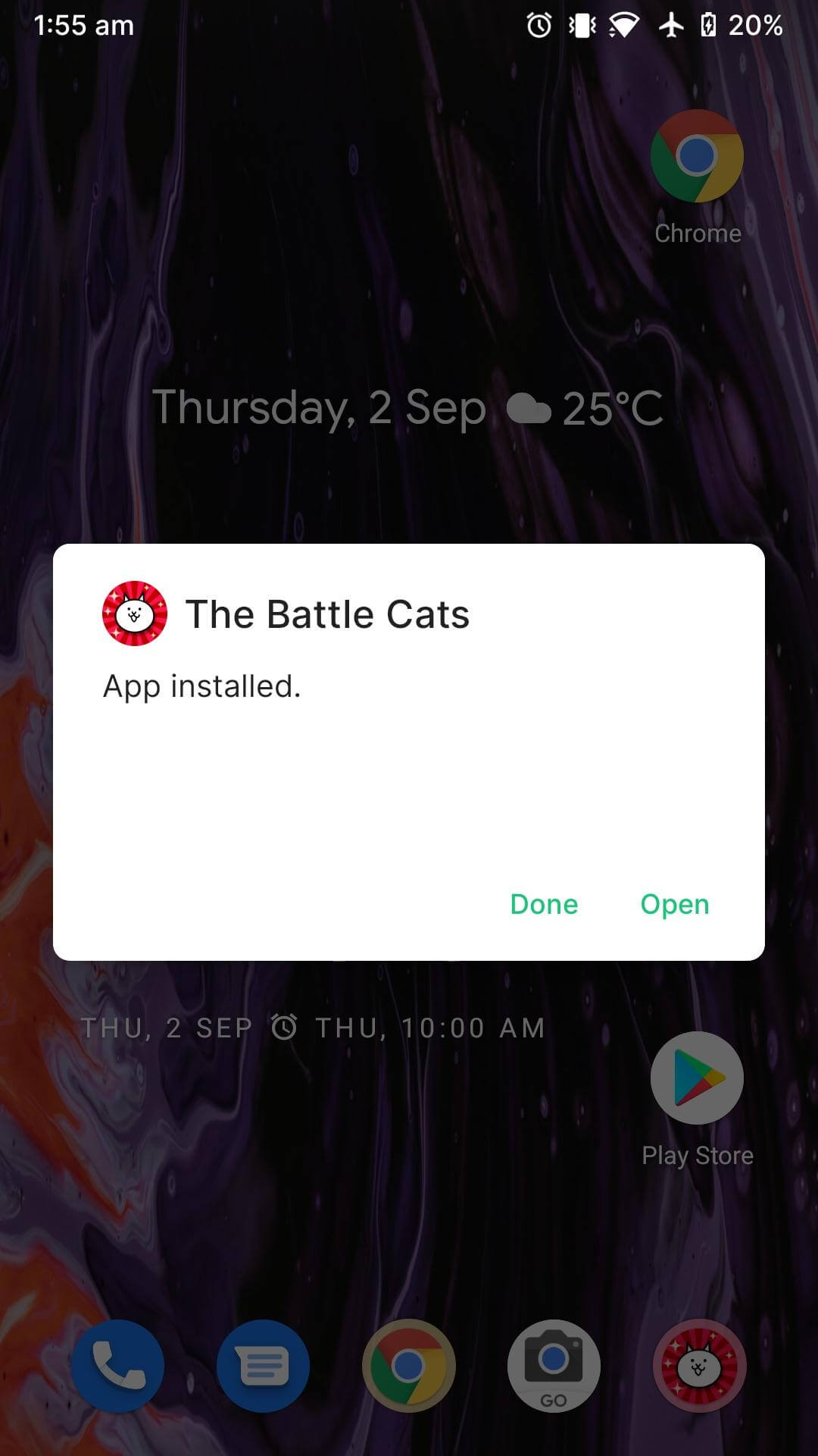 the battle cats mod apk installed