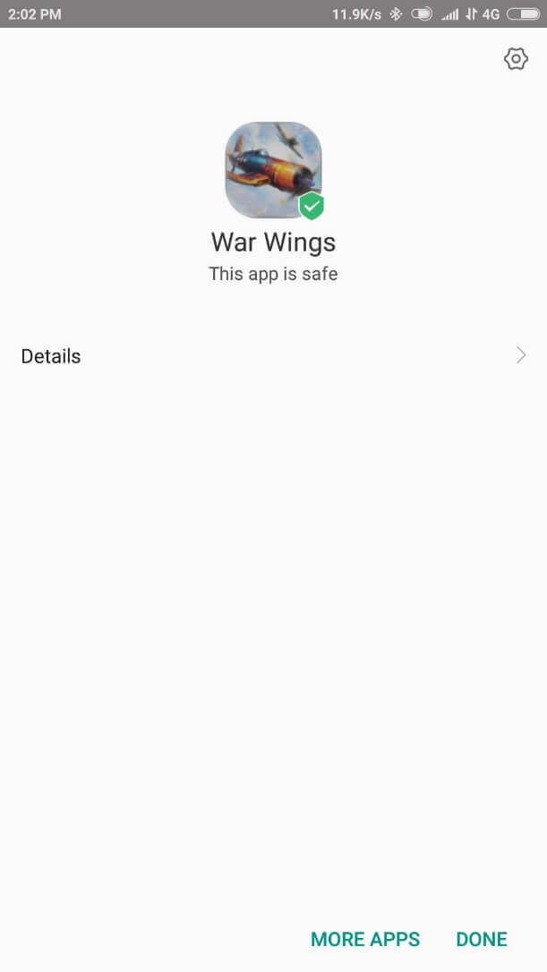war wings mod apk installed