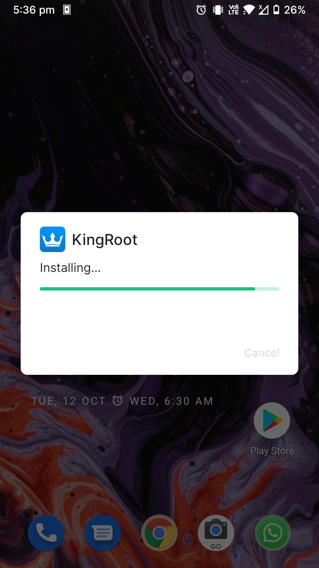 kingroot apk installing
