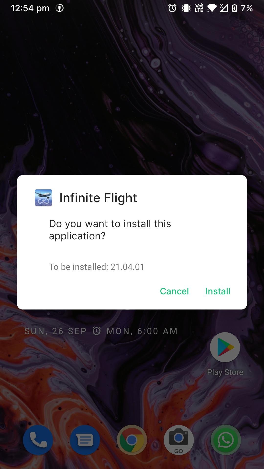 click on install