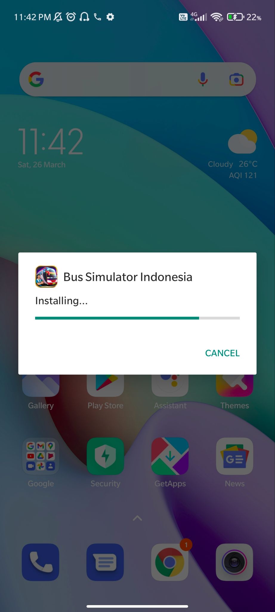 Bus Simulator Indonesia Mod Apk installing