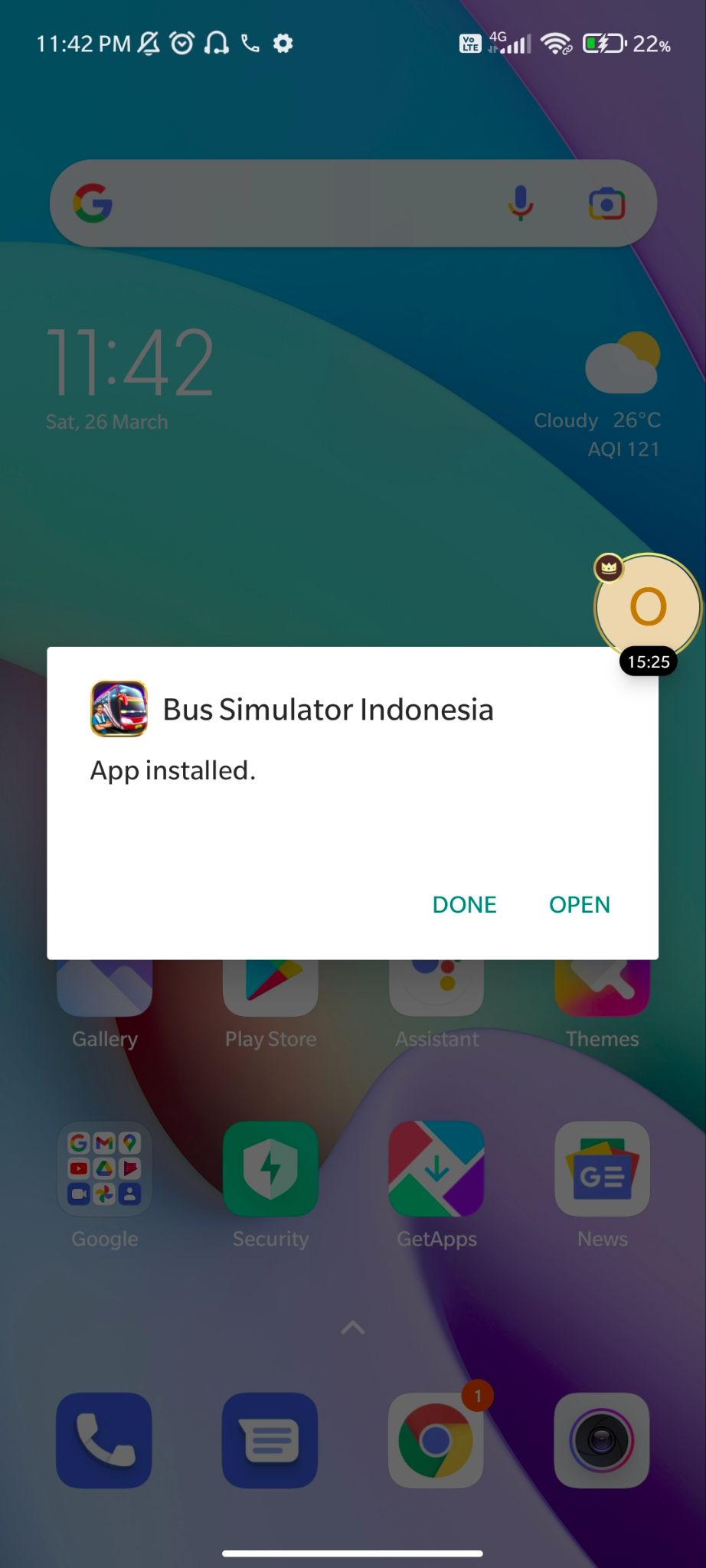 Bus Simulator Indonesia Mod Apk installed