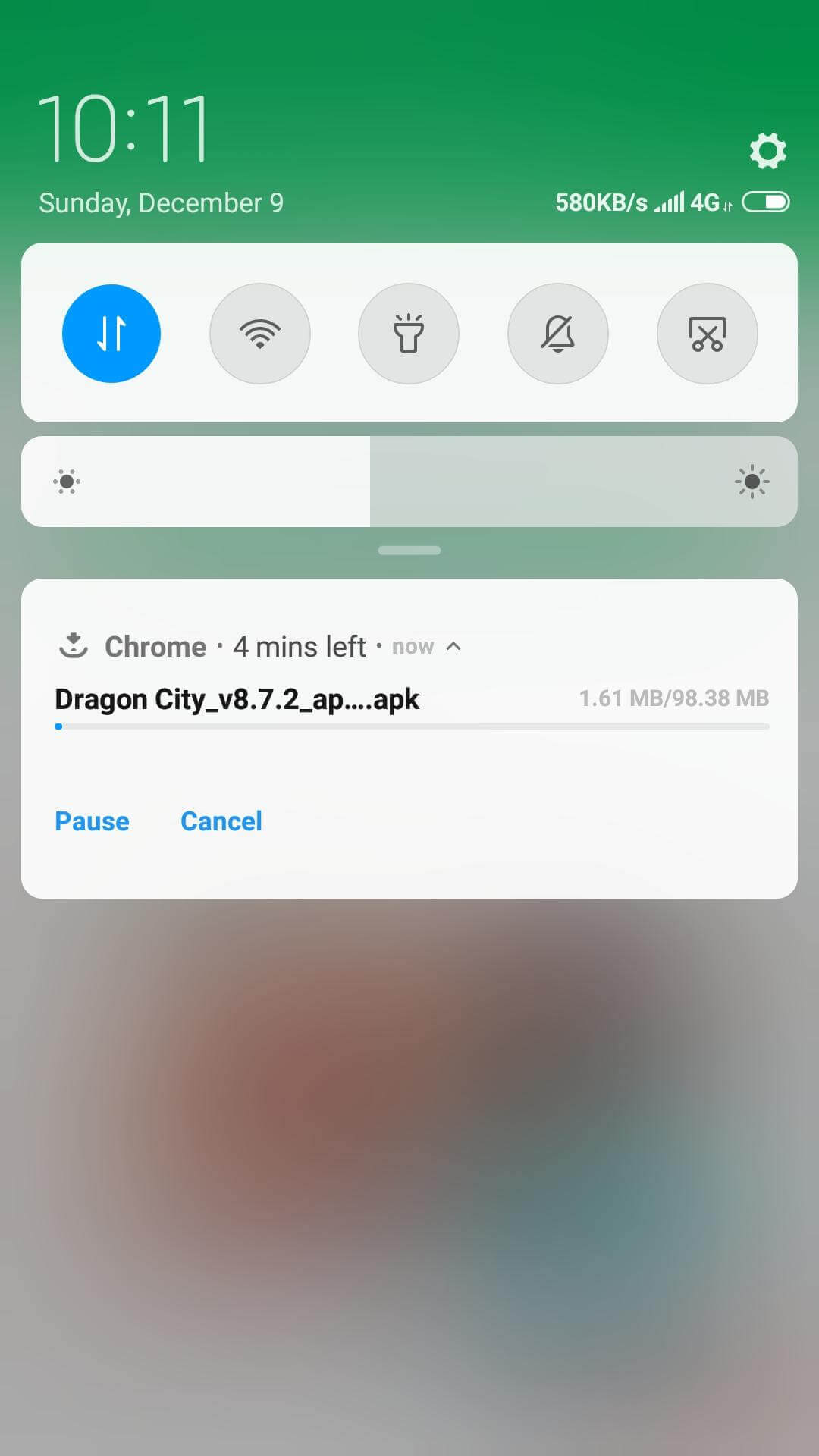 downloading started