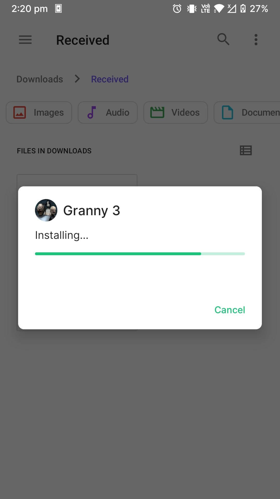 granny 3 mod apk installing