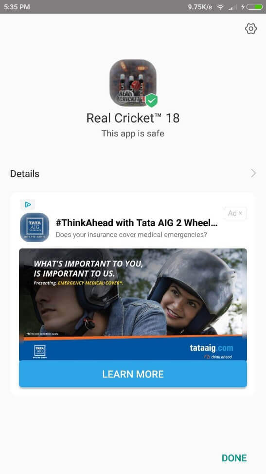 Real Cricket™ 19 Mod Apk installed
