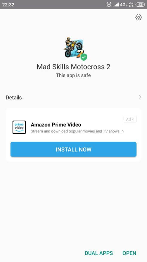 Mad Skills Motocross 2 Mod Apk installed