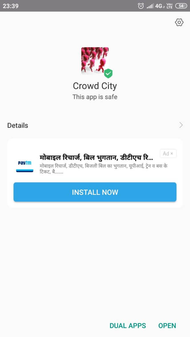 Crowd City Mod Apk installed