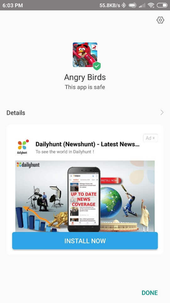 angry birds mod apk installed