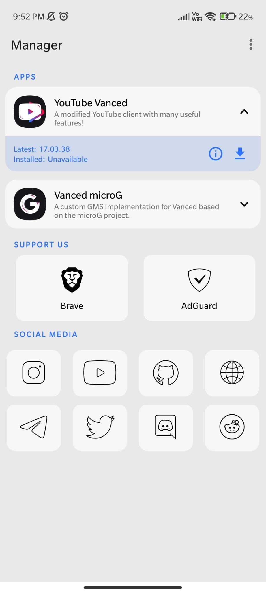 click on download button