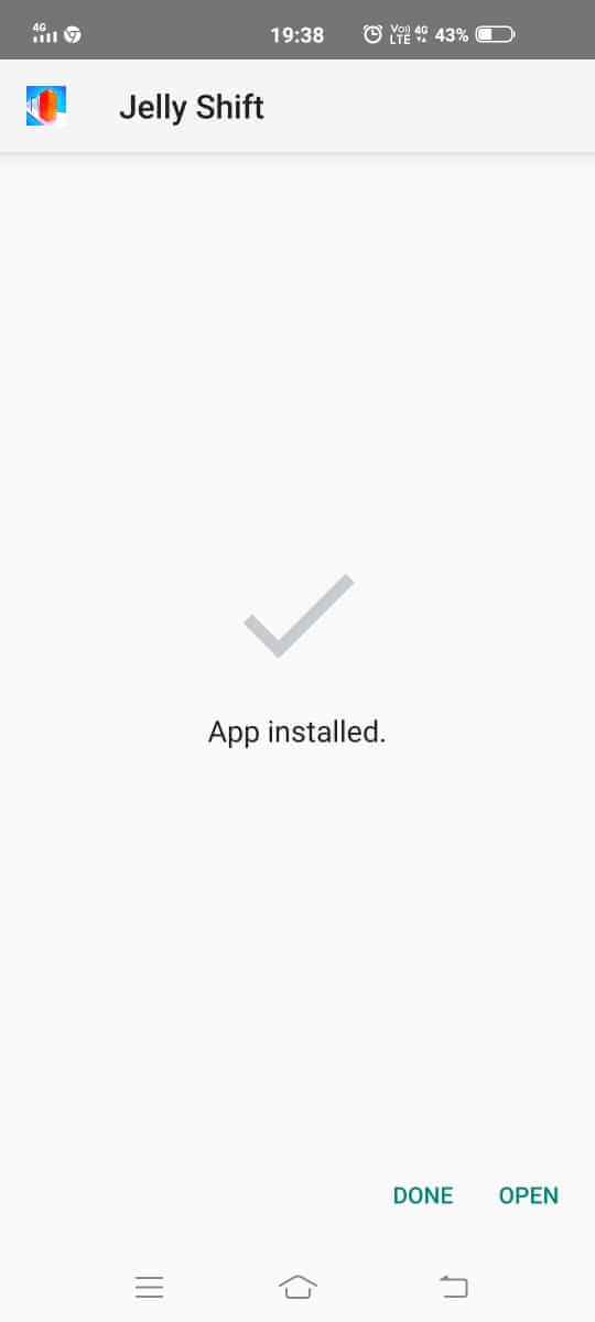 Jelly Shift Mod Apk installed