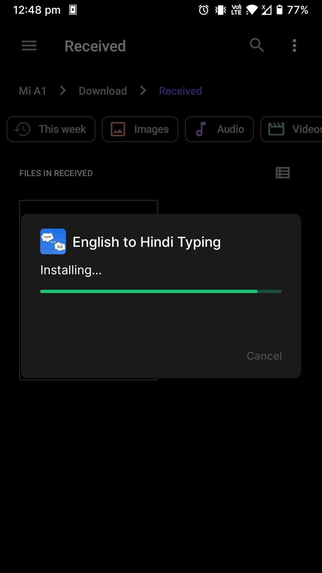 english to hindi typing app installing