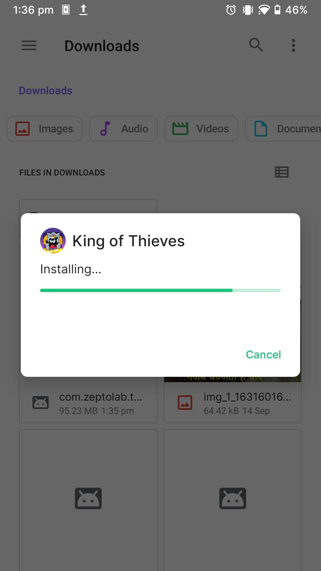 king of thieves apk installing