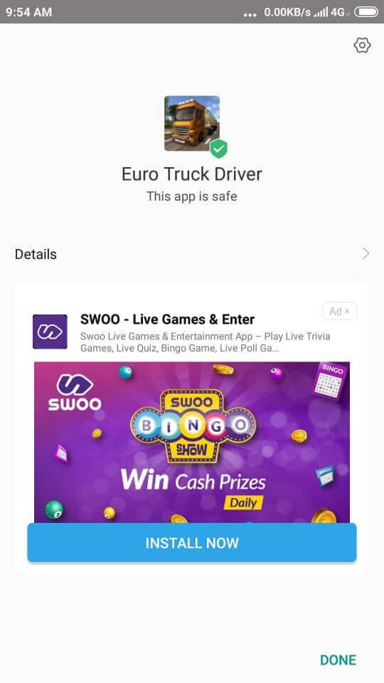 euro truck driver mod apk installed