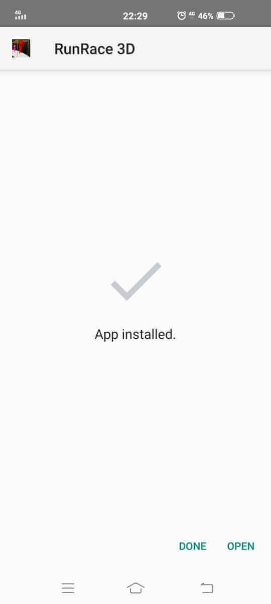 Run Race 3D Mod Apk installed