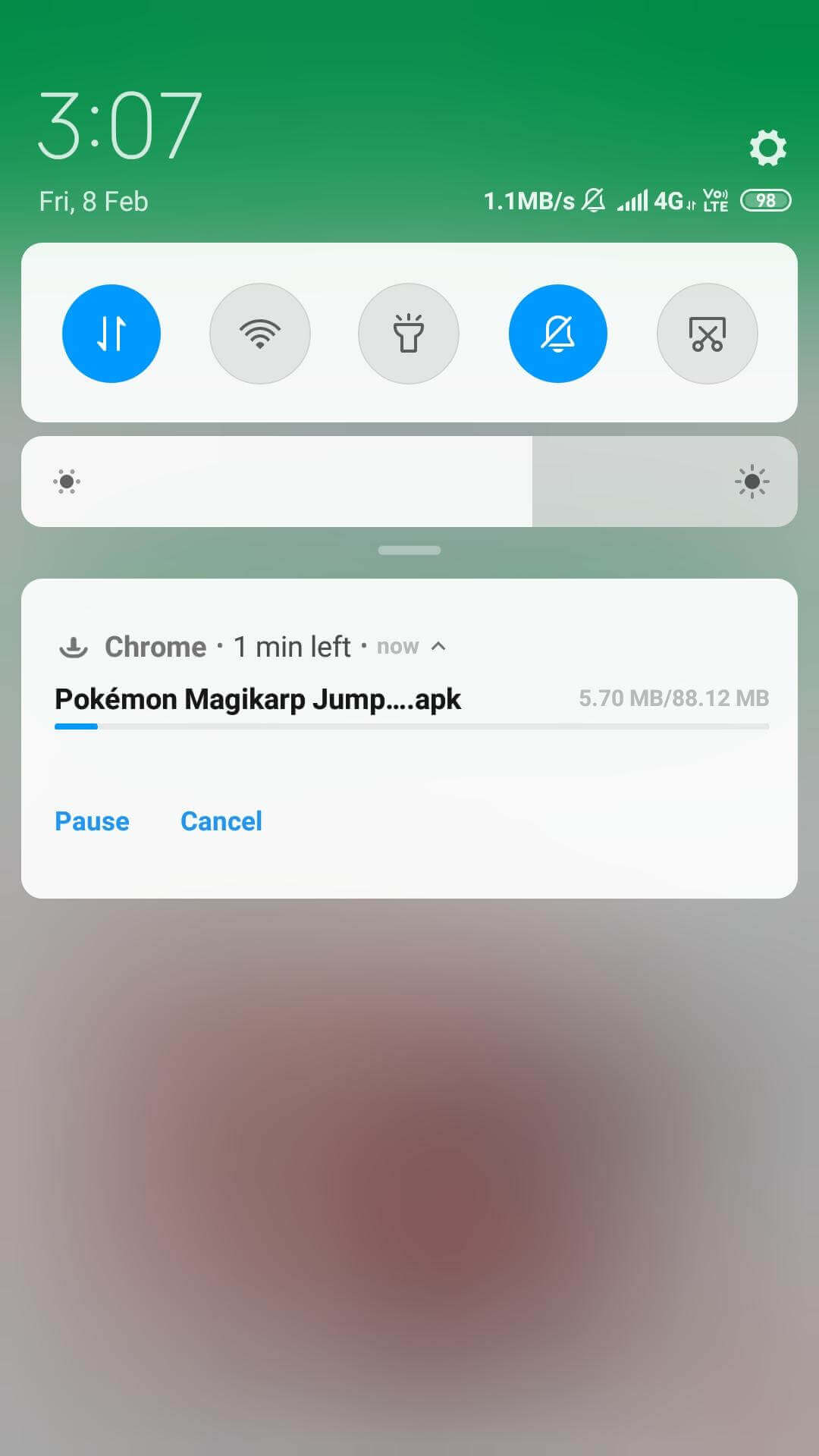 downloading started