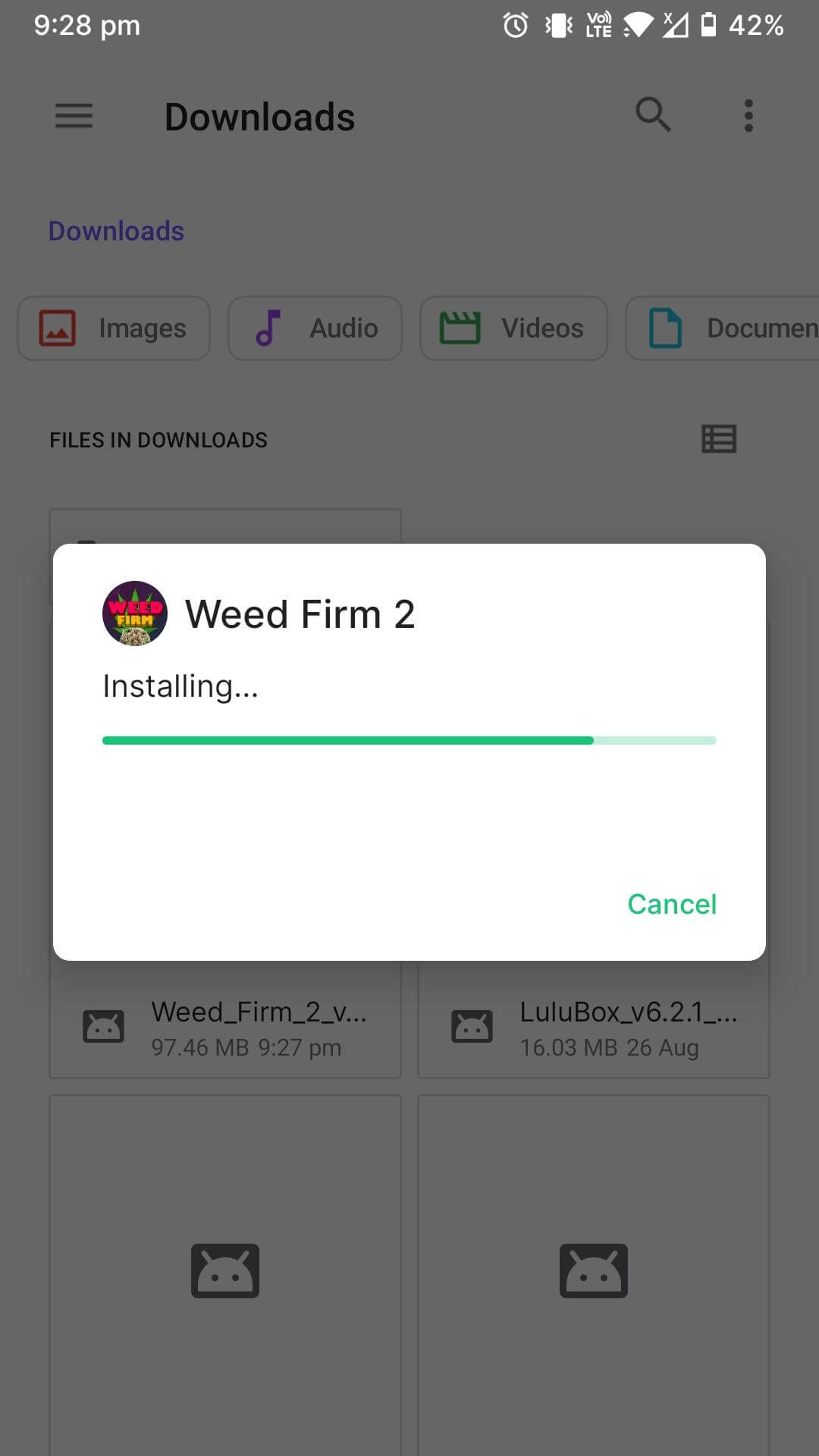 weed firm 2 mod apk installing