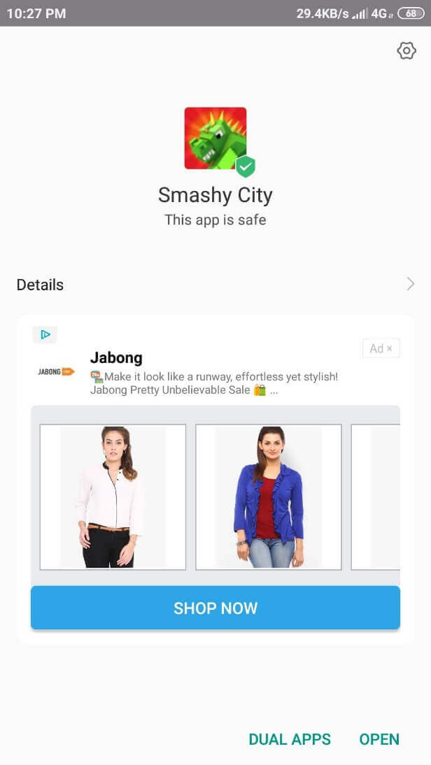 Smashy City Mod Apk installed