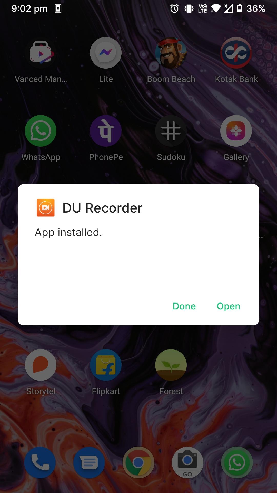du recorder apk installed