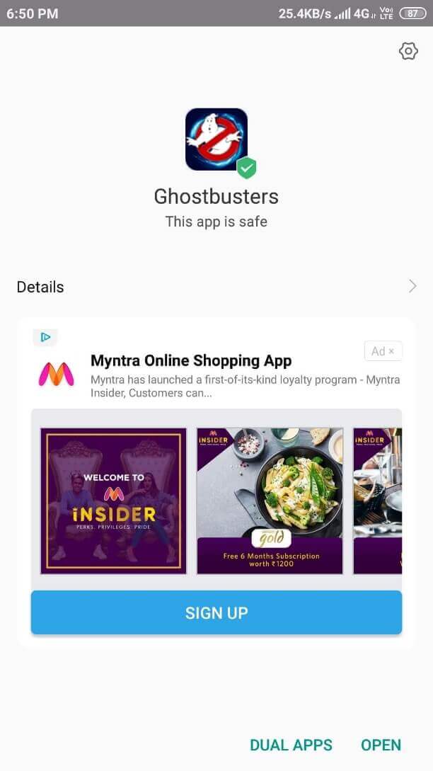 ghostbusters apk installed