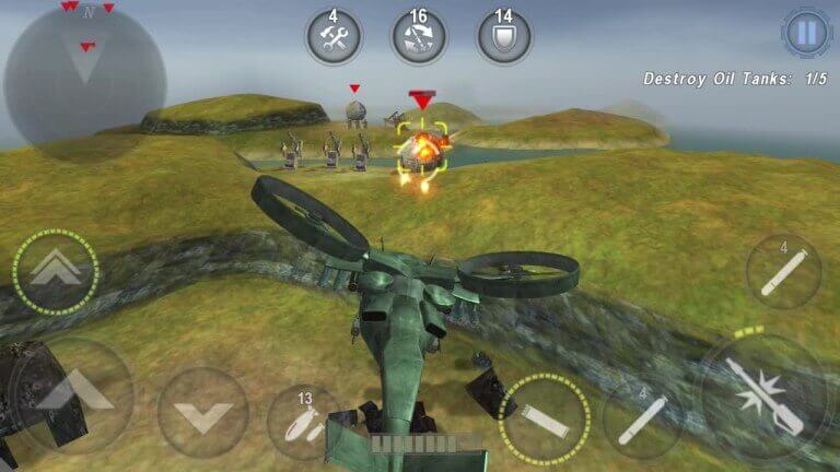 GUNSHIP BATTLE: لقطة شاشة لطائرة هليكوبتر ثلاثية الأبعاد