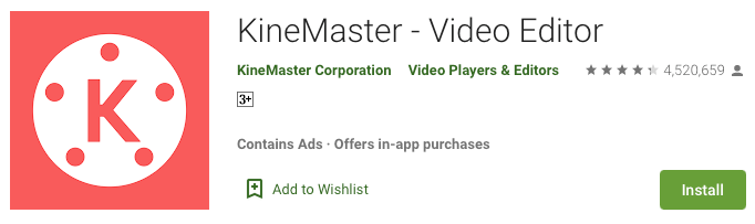 KineMaster Play Store
