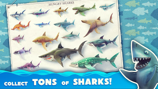 Captura de pantalla del mundo del tiburón hambriento