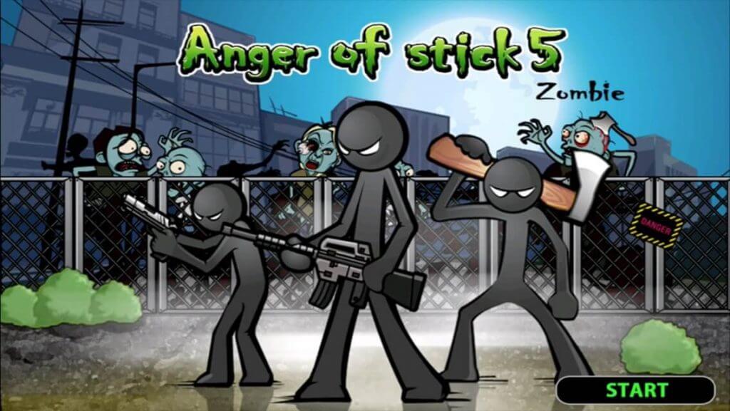 La rabbia di Stick 5: Schermata degli zombi
