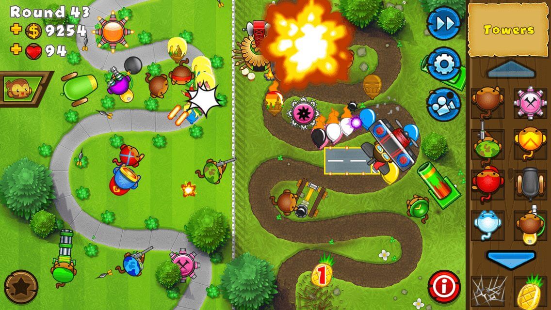 bloons td battles gameplay second