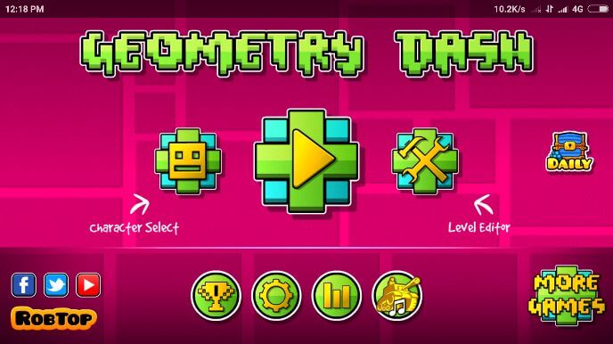 geometry dash gameplay screenshot