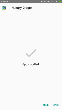 hungry dragon mod apk installed