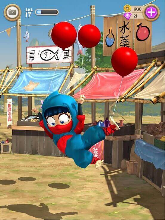 clumsy ninja gameplay screenshot first