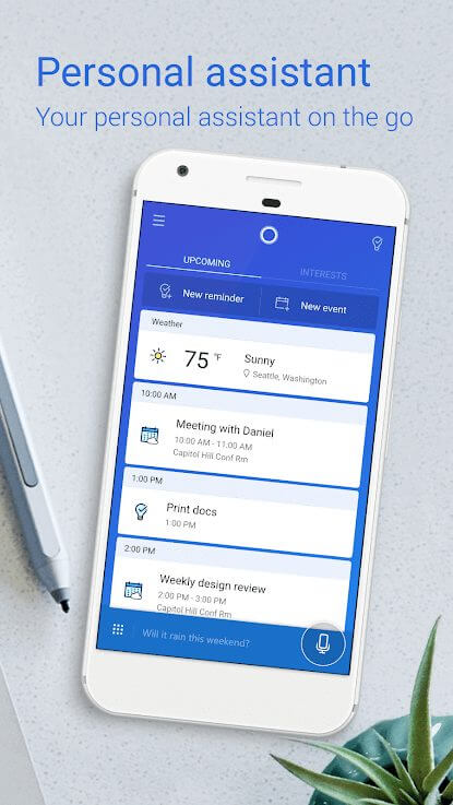 Cortana screenshot