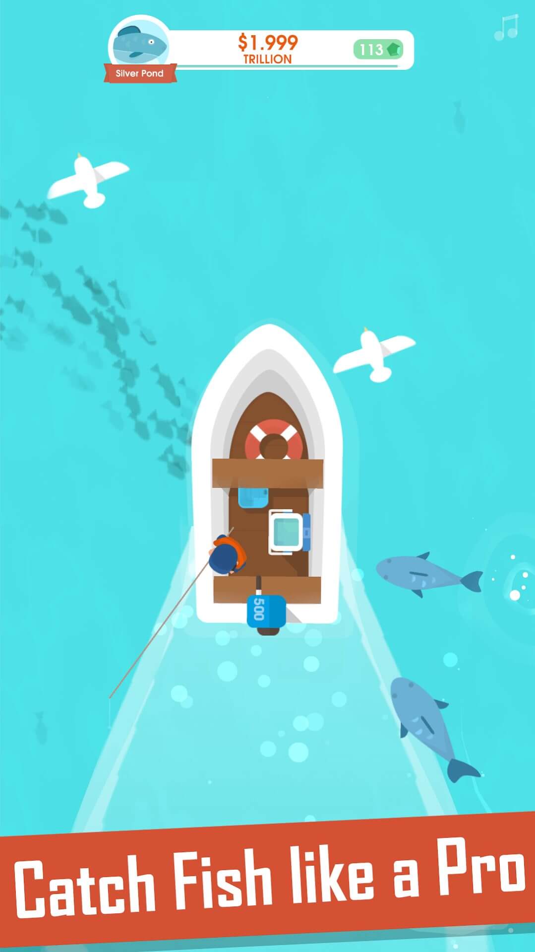 Hooked Inc: Fisher Tycoon gameplay second