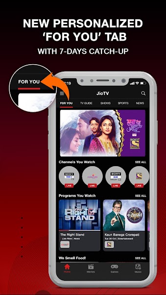 JioTV screenshot