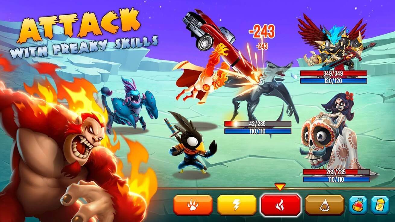 attack with freaky skills