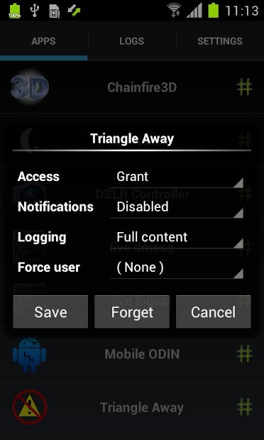SuperSU screenshot