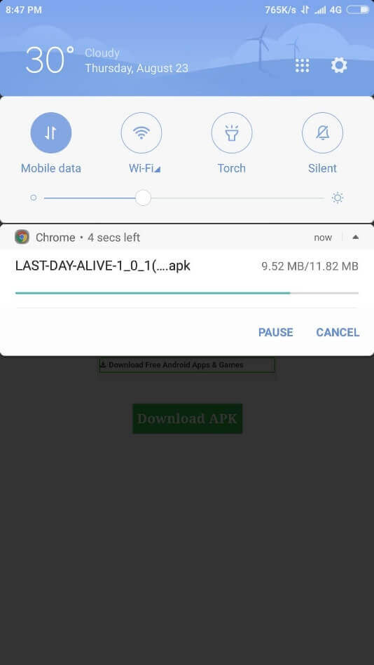 downloading started