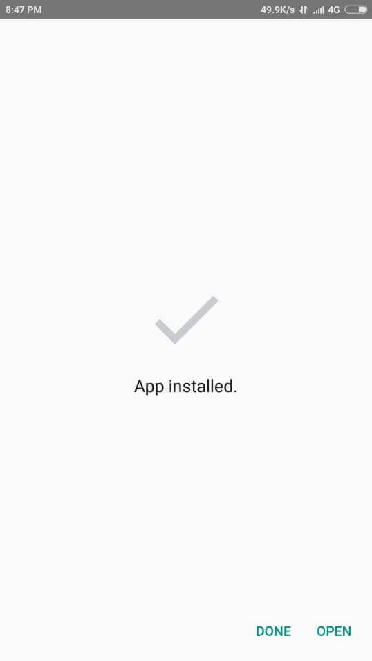 app installed