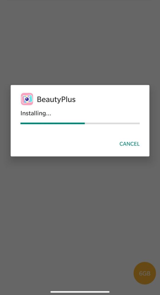 beautyplus mod apk installing