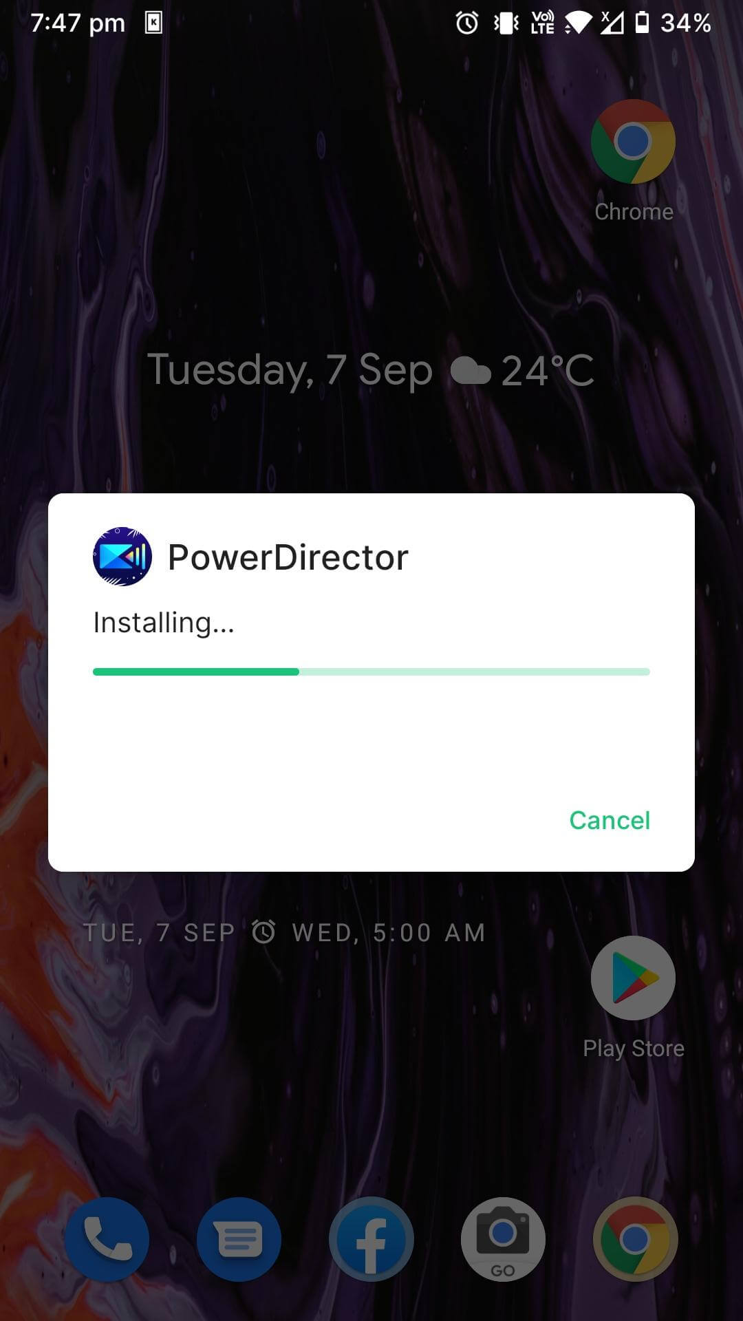 powerdirector mod apk installing