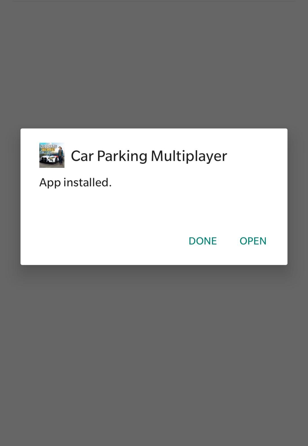 Car Parking Multiplayer mod apk installed