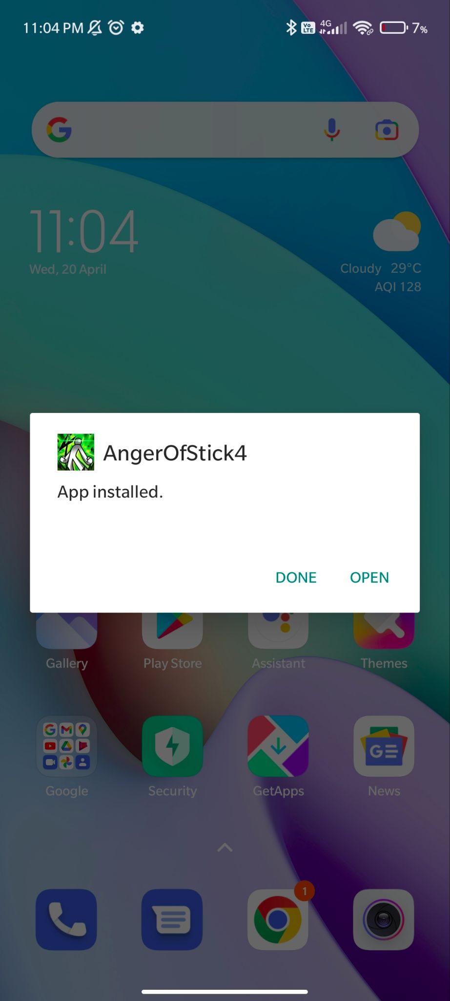 anger of stick 4 mod apk installed 