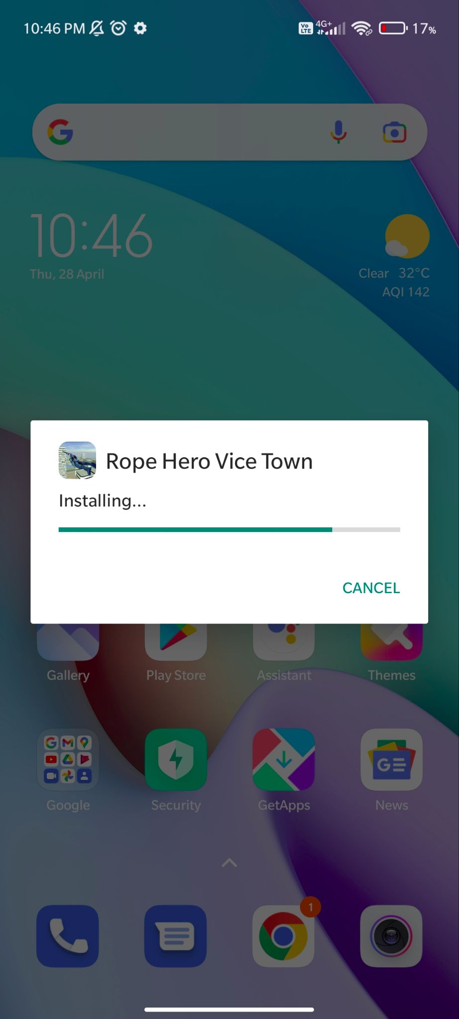 rope hero vice town mod apk installing