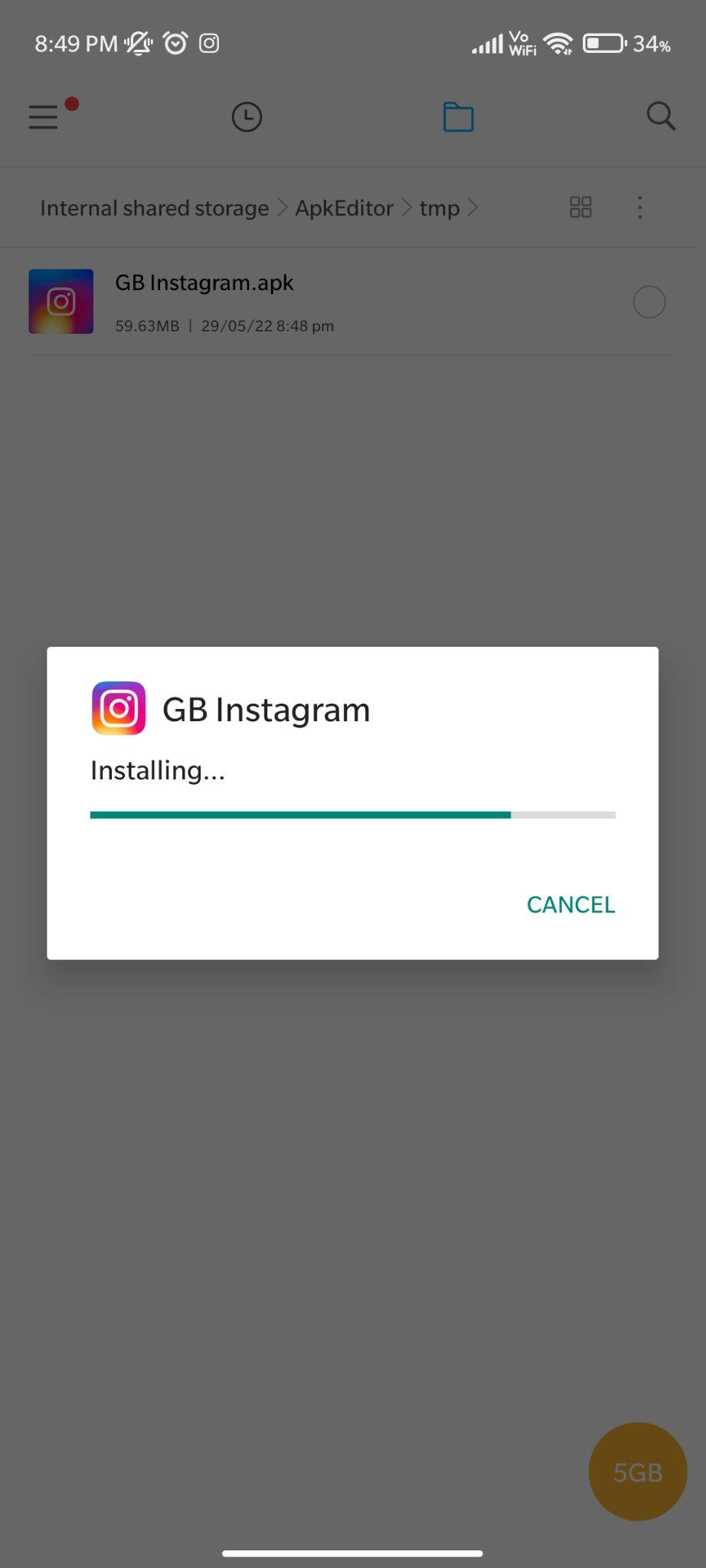 gb instagram installing