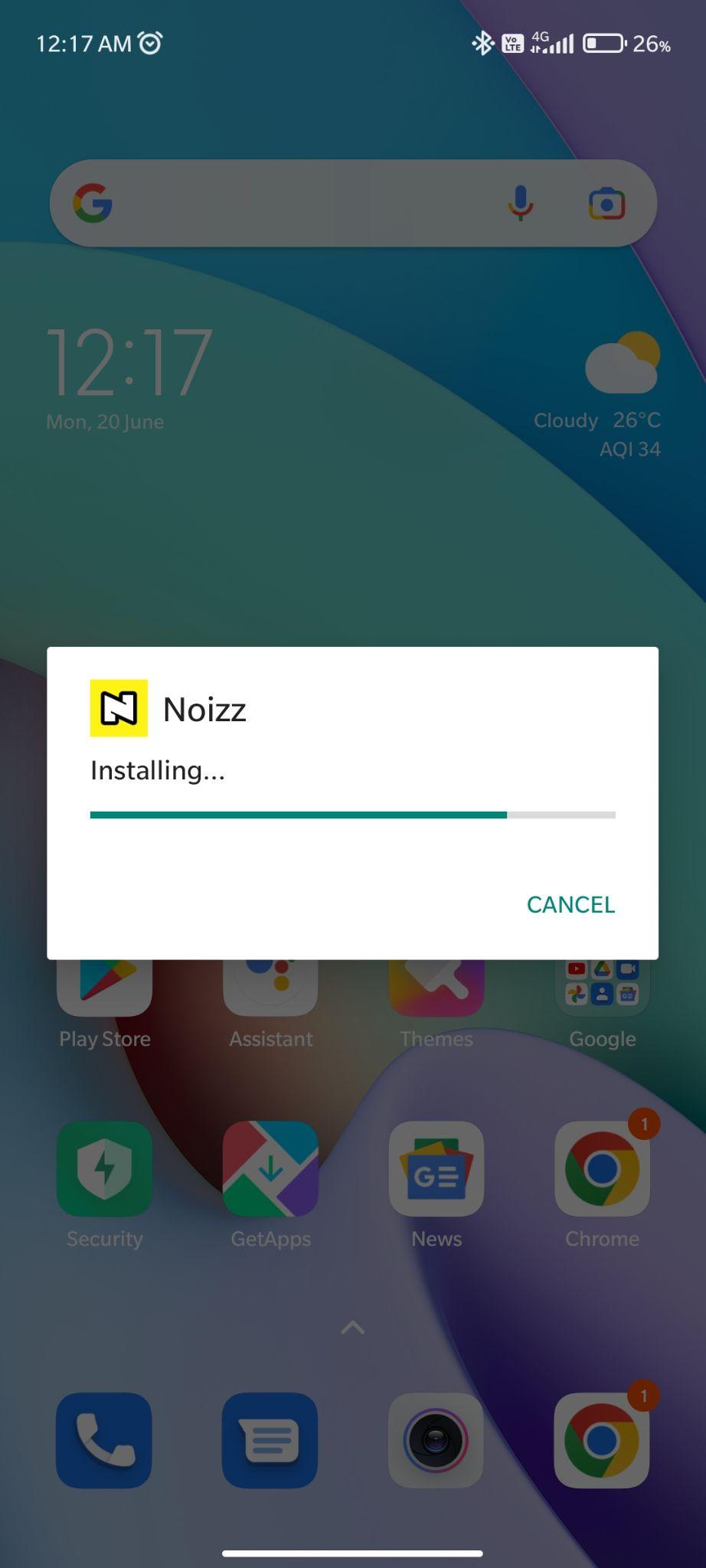 noizz mod apk installing