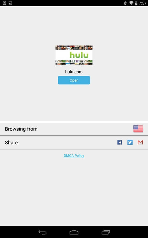 Hola VPN screenshot