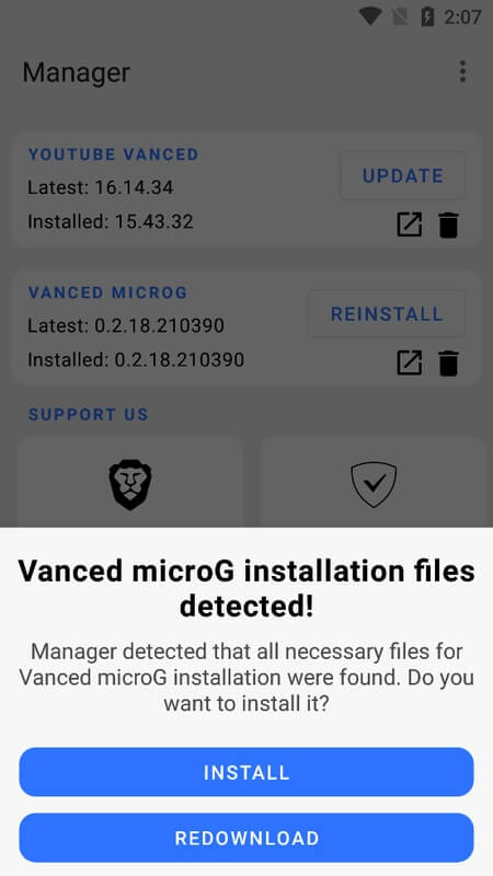 Vanced Manager screenshot