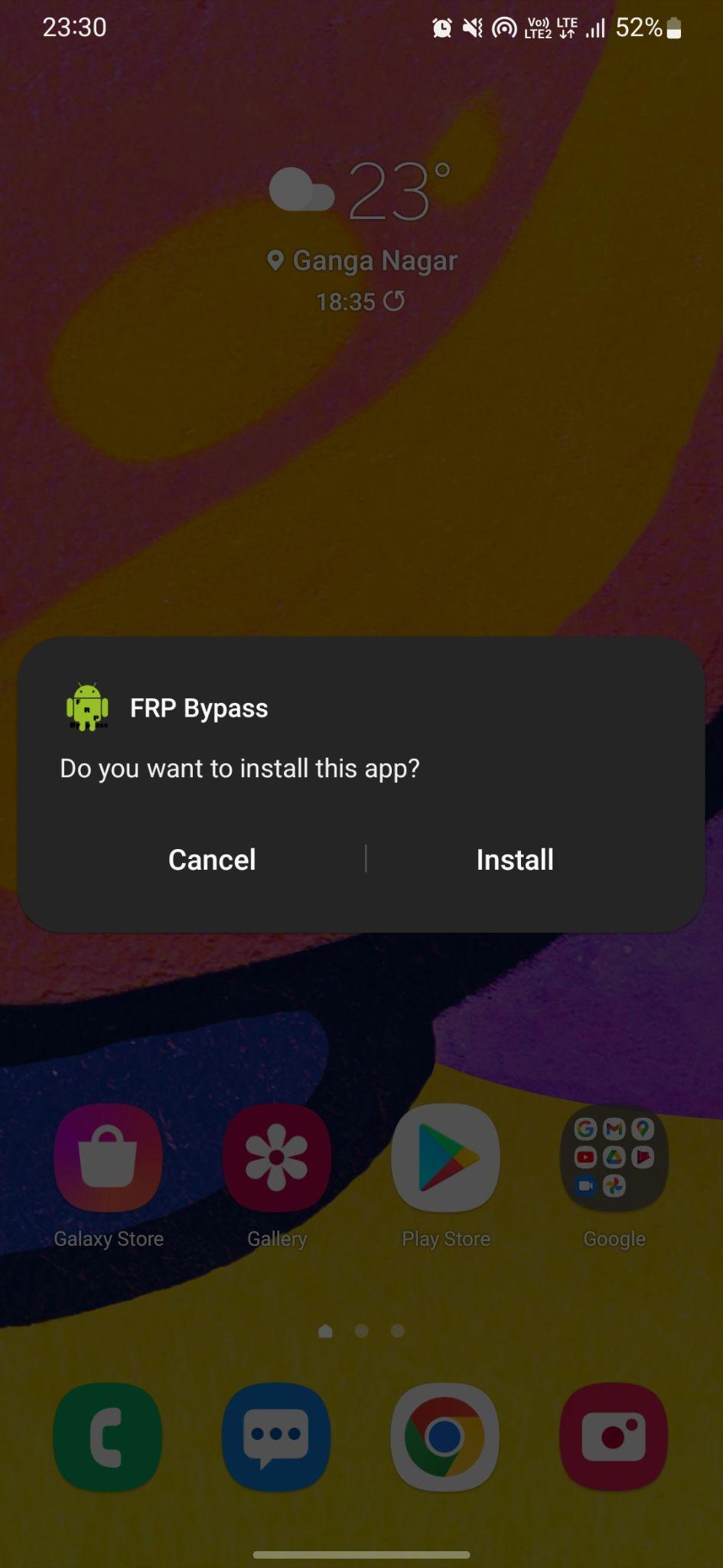 click on Install